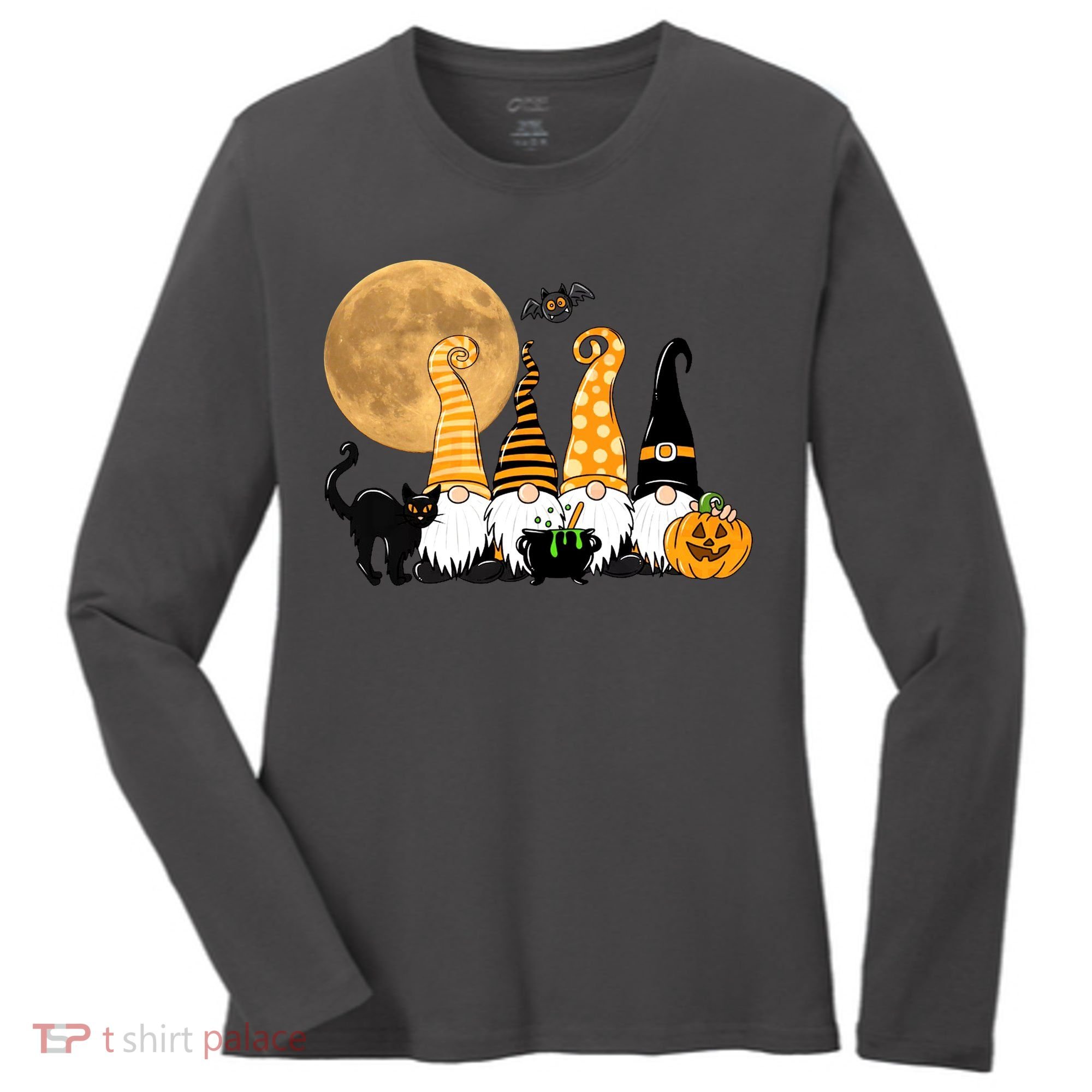 Gnome Halloween Squad Festive Women's Long Sleeve Shirt