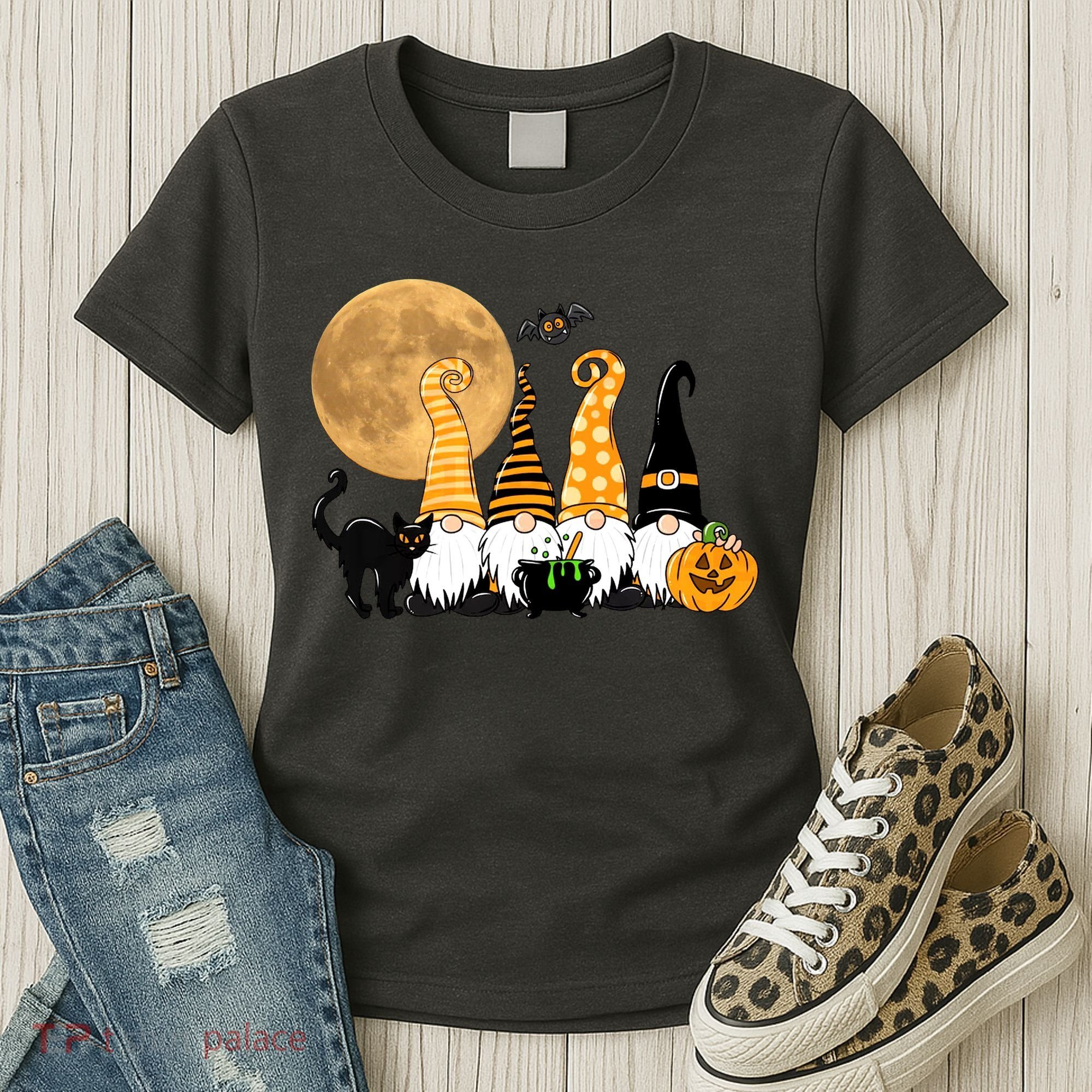 Gnome Halloween Squad Festive Women's T-Shirt