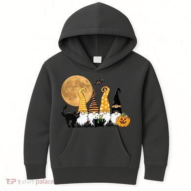 Gnome Halloween Squad Festive Kids Hoodie