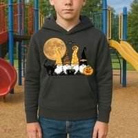 Gnome Halloween Squad Festive Kids Hoodie thumb 2