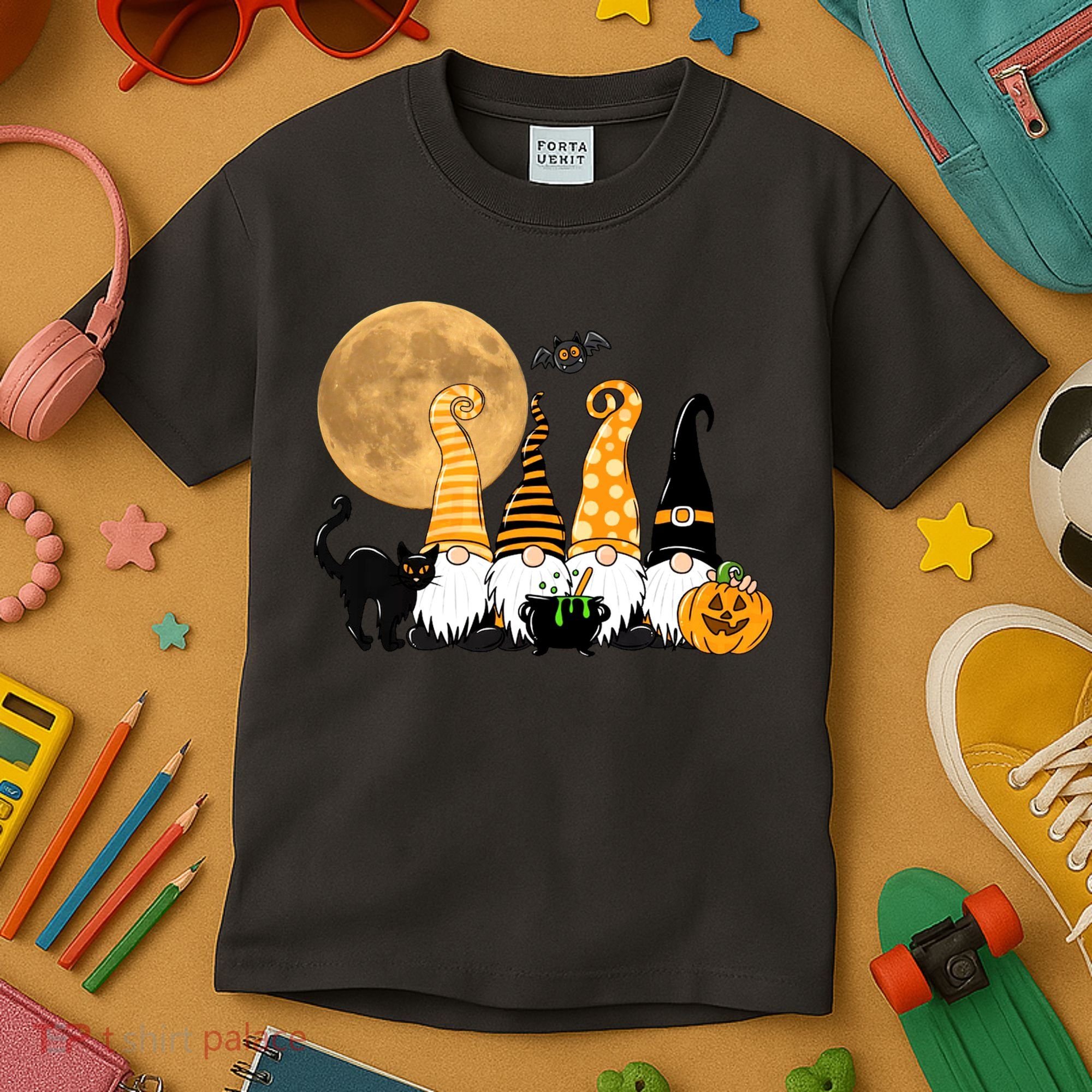 Gnome Halloween Squad Festive Kids T-Shirt