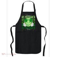 Groovy Happy St Patricks Day Shamrock Apron thumb 0