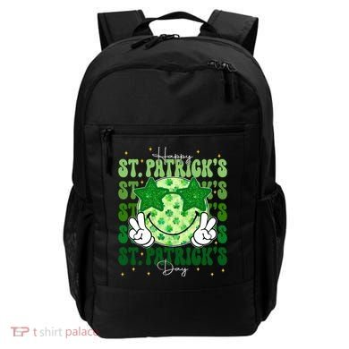 Groovy Happy St Patricks Day Shamrock Backpack