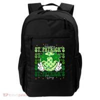 Groovy Happy St Patricks Day Shamrock Backpack thumb 0