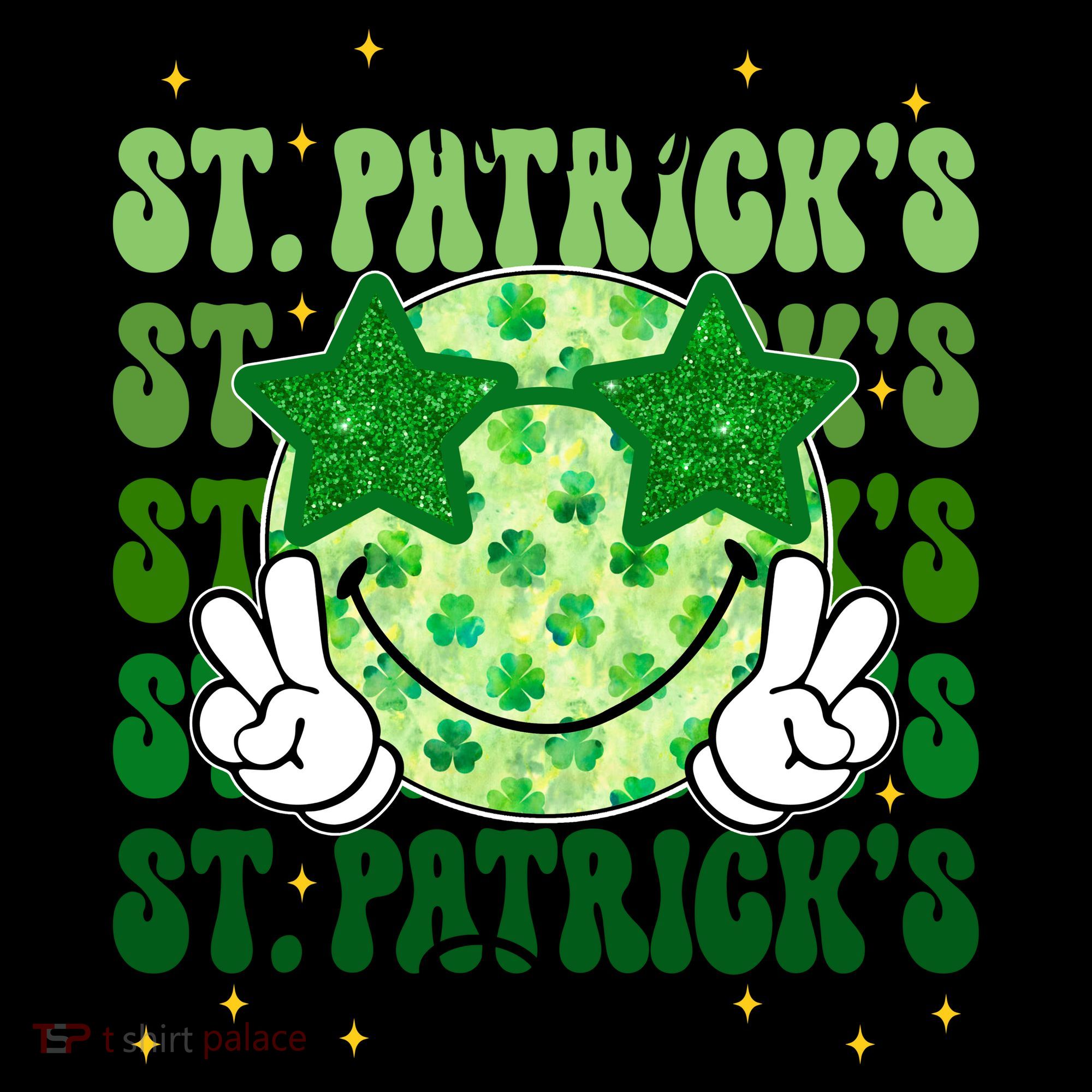 Groovy Happy St Patricks Day Shamrock Coffee Mug
