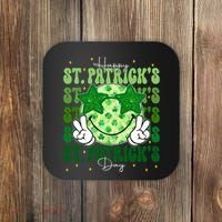 Groovy Happy St Patricks Day Shamrock Coaster thumb 0