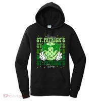 Groovy Happy St Patricks Day Shamrock Women's Hoodie thumb 0