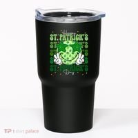 Groovy Happy St Patricks Day Shamrock Tumbler thumb 0