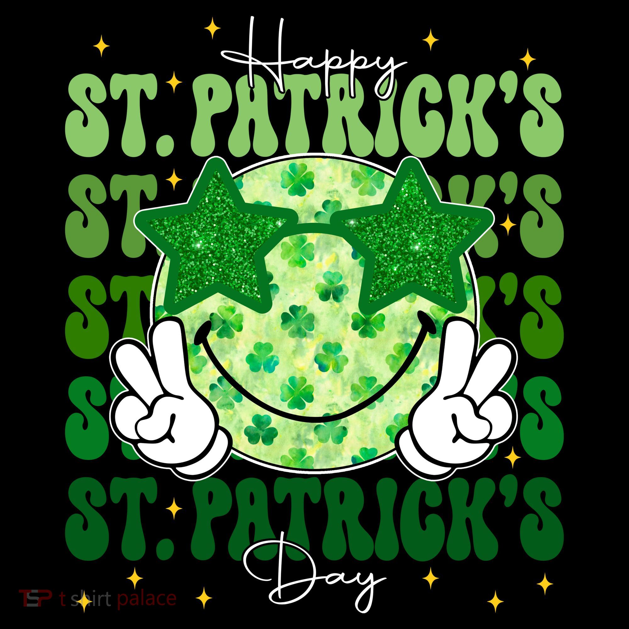 Groovy Happy St Patricks Day Shamrock Mousepad