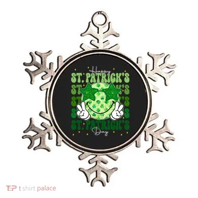 Groovy Happy St Patricks Day Shamrock Ornament