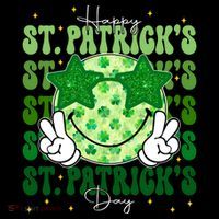 Groovy Happy St Patricks Day Shamrock Ornament thumb 1