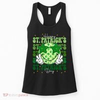 Groovy Happy St Patricks Day Shamrock Women's Tank Top thumb 0