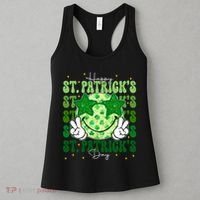 Groovy Happy St Patricks Day Shamrock Women's Tank Top thumb 3