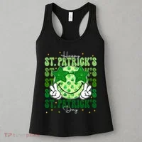 Groovy Happy St Patricks Day Shamrock Women's Tank Top thumb 3