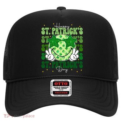 Groovy Happy St Patricks Day Shamrock Hat