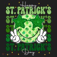 Groovy Happy St Patricks Day Shamrock Hat thumb 2