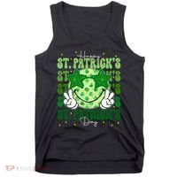 Groovy Happy St Patricks Day Shamrock Tank Top thumb 0