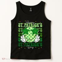 Groovy Happy St Patricks Day Shamrock Tank Top thumb 2