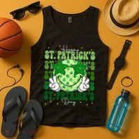 Groovy Happy St Patricks Day Shamrock Tank Top thumb 4
