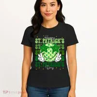 Groovy Happy St Patricks Day Shamrock Women's T-Shirt thumb 4