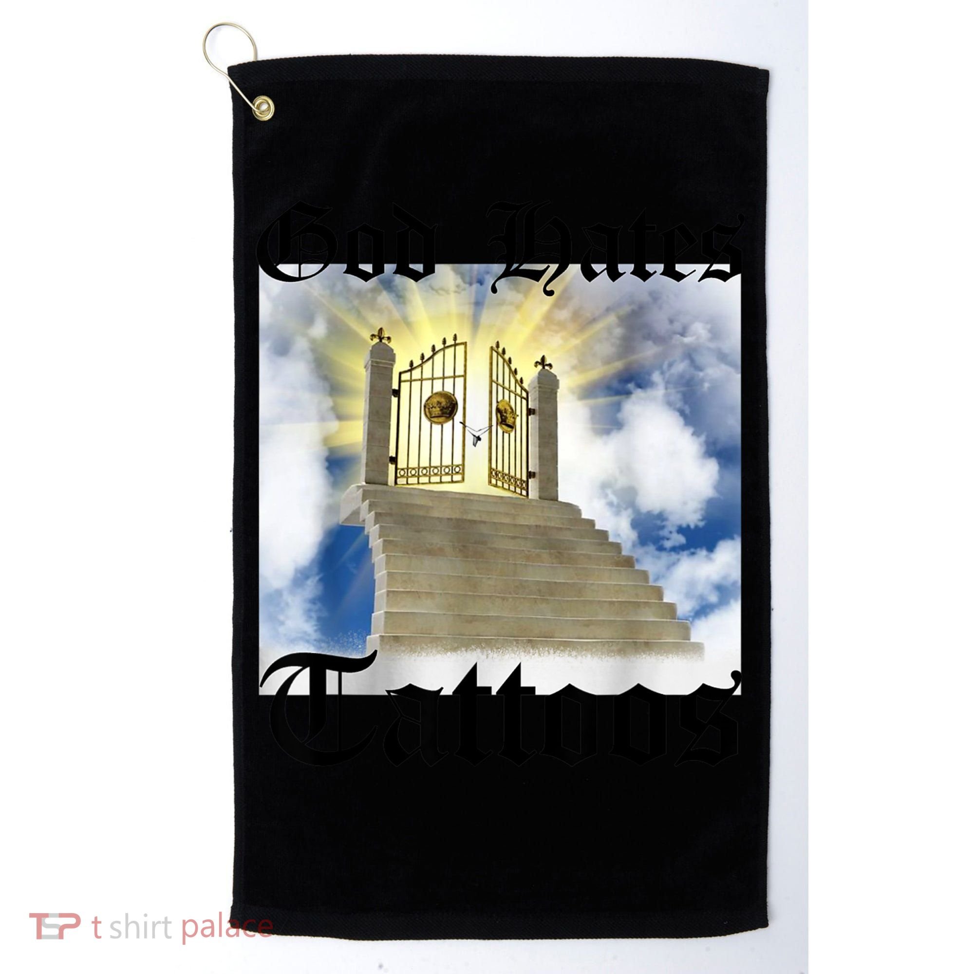 God Hates Tattoos Golf Towel