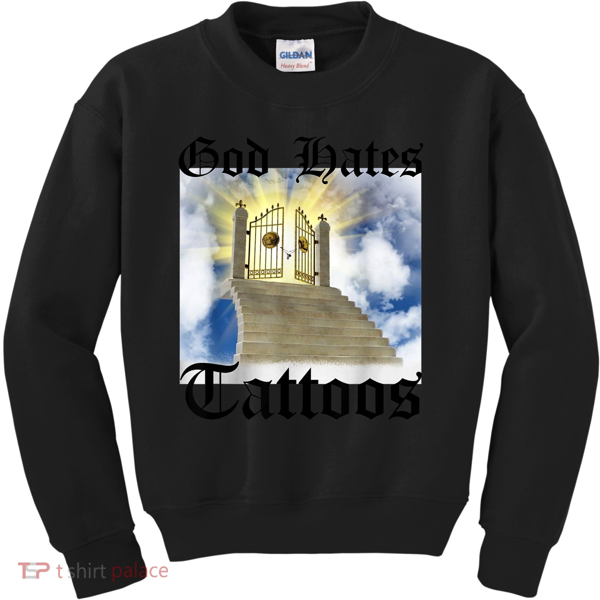 God Hates Tattoos Kids Sweatshirt