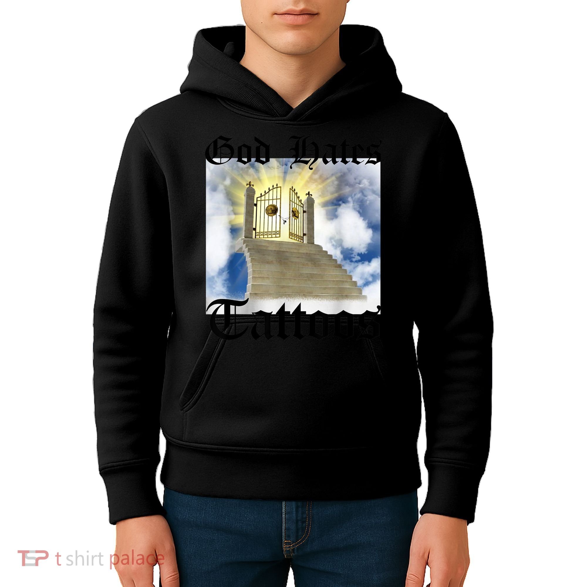 God Hates Tattoos Kids Hoodie