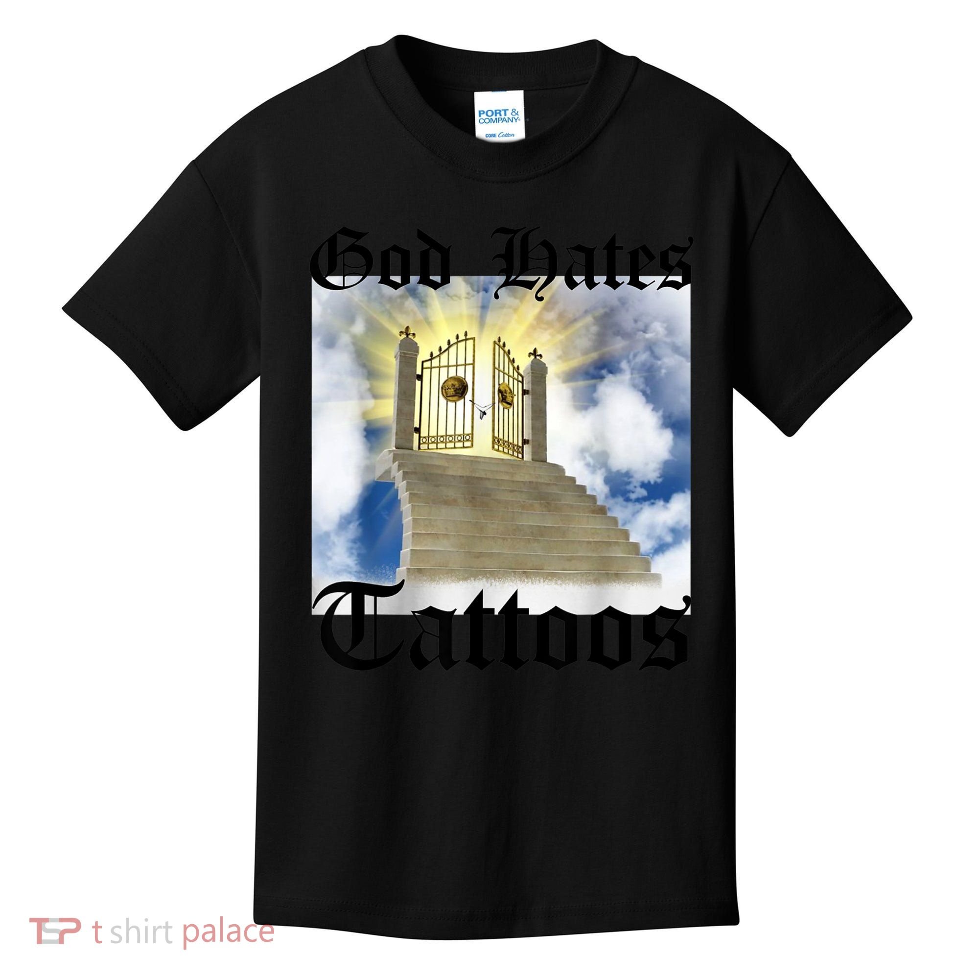 God Hates Tattoos Kids T-Shirt