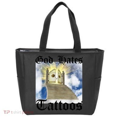 God Hates Tattoos Tote Bag