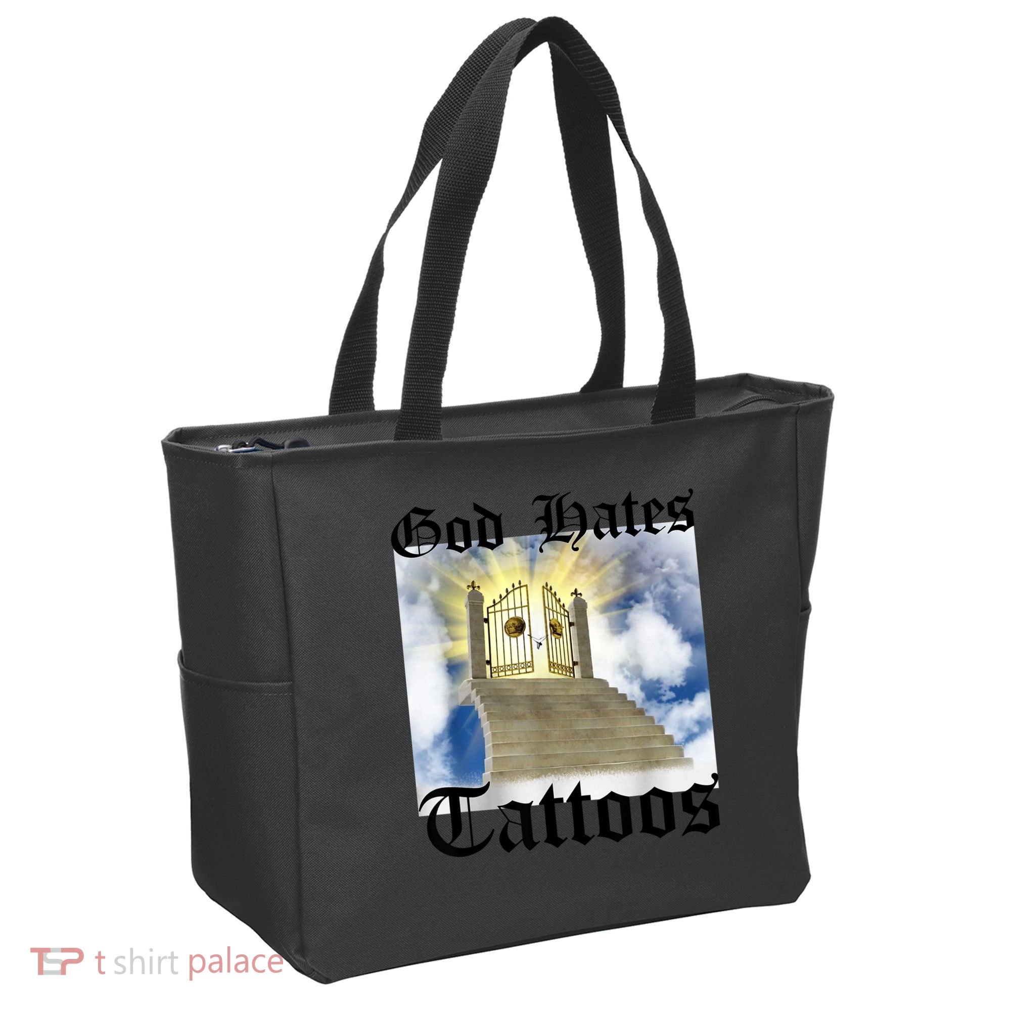 God Hates Tattoos Tote Bag