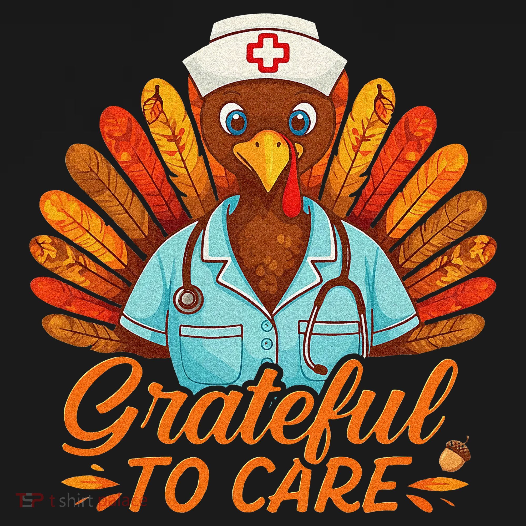 Grateful Healthcare To Care Nurse Turkey Thanksgiving Fall Sweatshirt