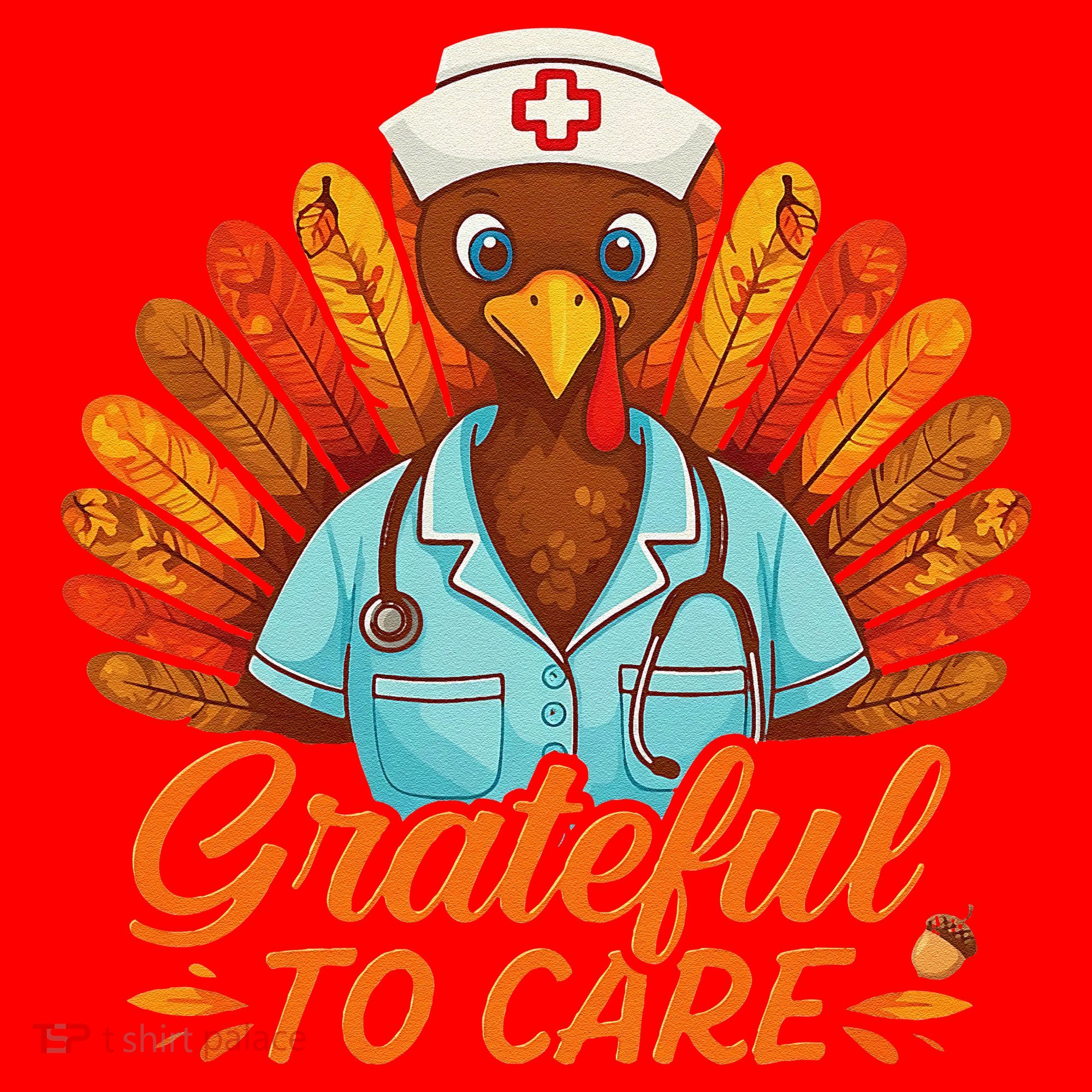 Grateful Healthcare To Care Nurse Turkey Thanksgiving Fall Santa Hat