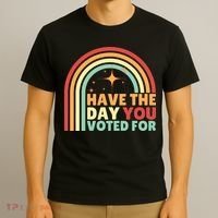 Groovy Have The Day You Voted For Retro T-Shirt thumb 3