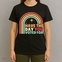 Groovy Have The Day You Voted For Retro T-Shirt thumb 4