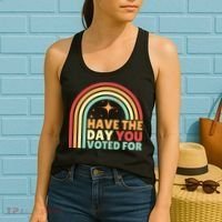 Groovy Have The Day You Voted For Retro Women's Tank Top thumb 2