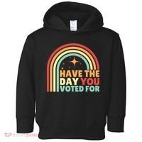 Groovy Have The Day You Voted For Retro Toddler Hoodie thumb 0