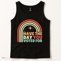 Groovy Have The Day You Voted For Retro Tank Top thumb 2