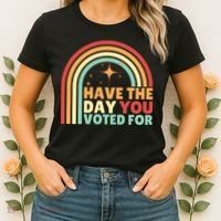 Groovy Have The Day You Voted For Retro Women's T-Shirt thumb 2