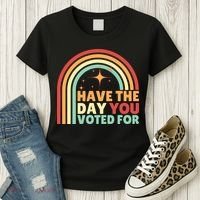 Groovy Have The Day You Voted For Retro Women's T-Shirt thumb 3