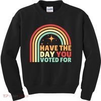 Groovy Have The Day You Voted For Retro Kids Sweatshirt thumb 0