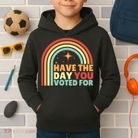 Groovy Have The Day You Voted For Retro Kids Hoodie thumb 2