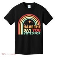 Groovy Have The Day You Voted For Retro Kids T-Shirt thumb 0