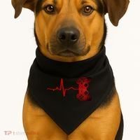 Gamer Heartbeat Video Games Gaming Teens USA-Made Doggie Bandana thumb 1