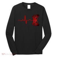 Gamer Heartbeat Video Games Gaming Teens Long Sleeve Shirt thumb 0