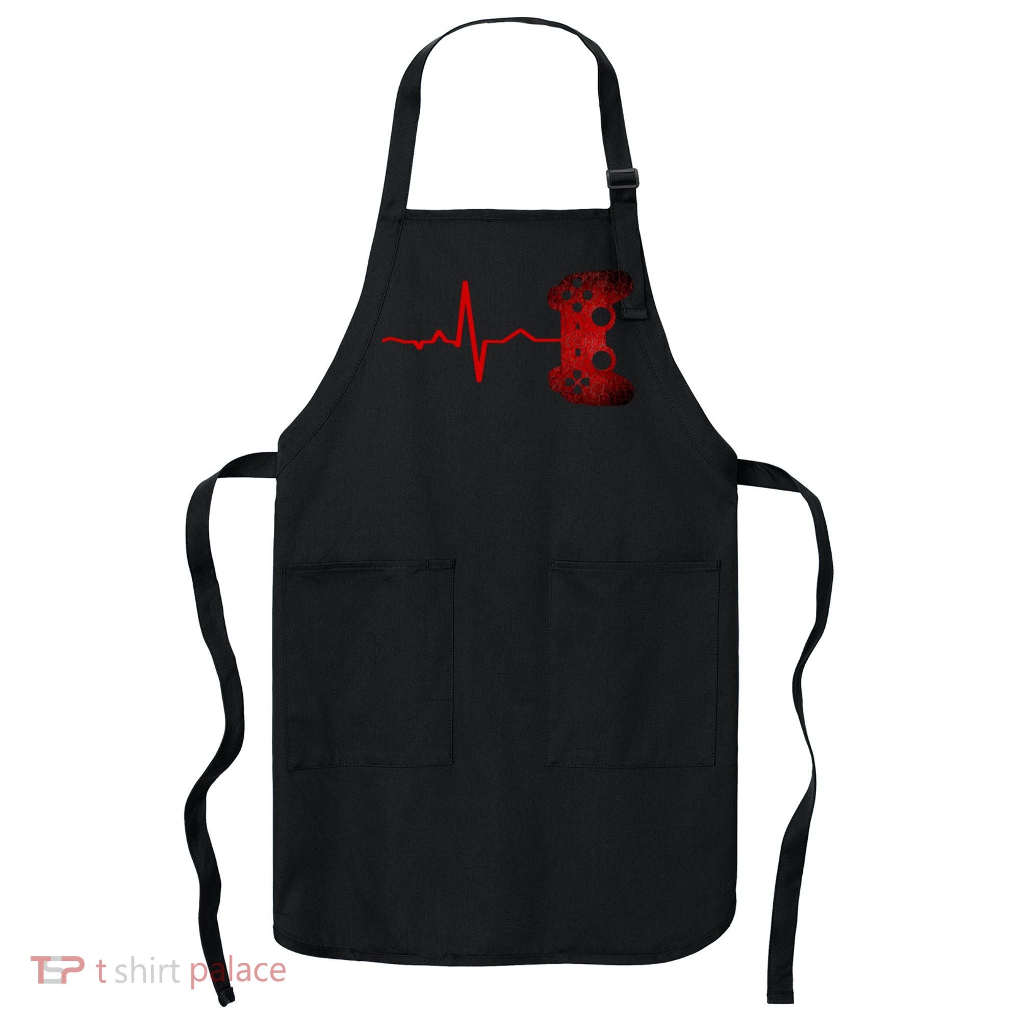 Gamer Heartbeat Video Games Gaming Teens Apron