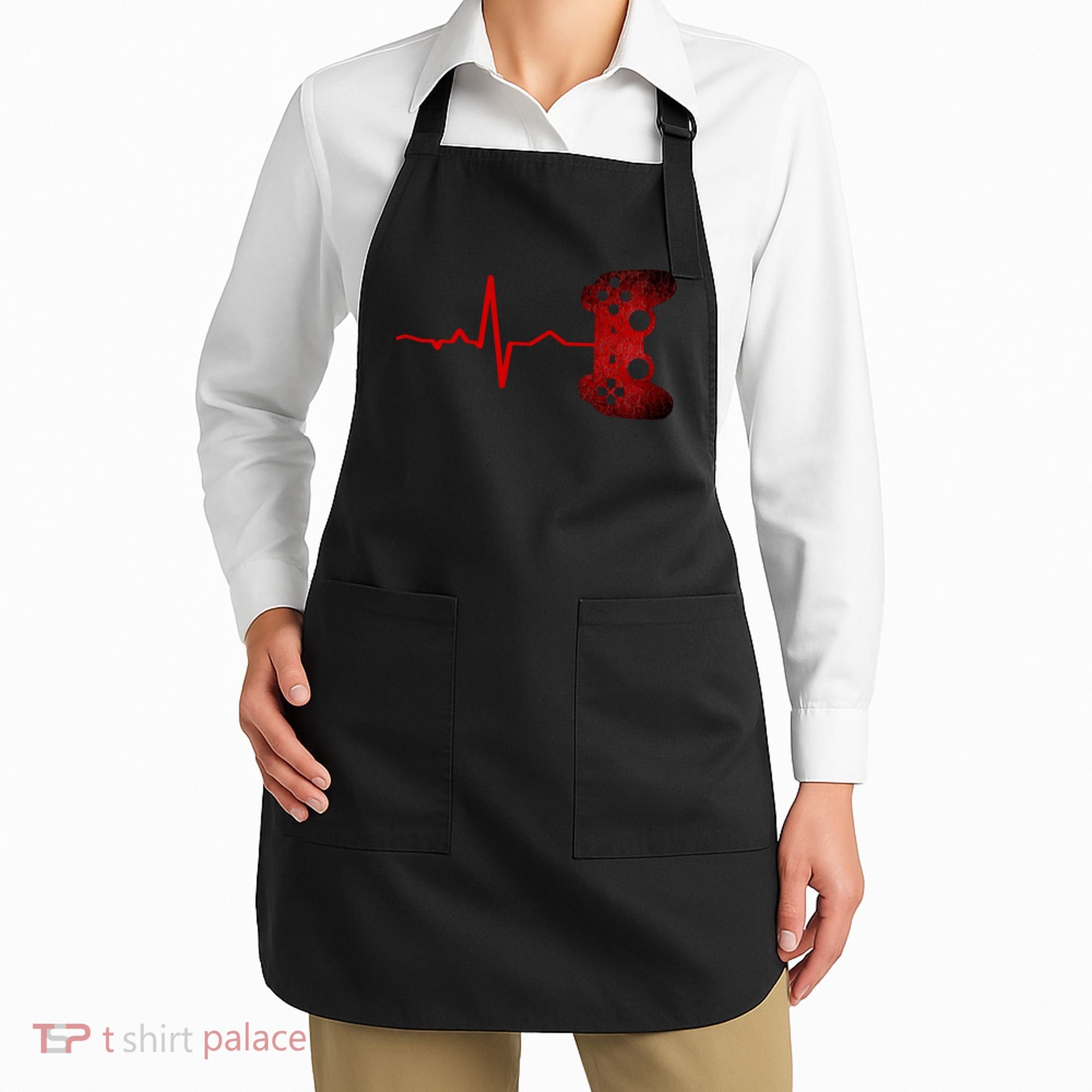 Gamer Heartbeat Video Games Gaming Teens Apron