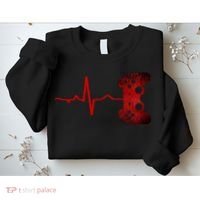 Gamer Heartbeat Video Games Gaming Teens Sweatshirt thumb 2