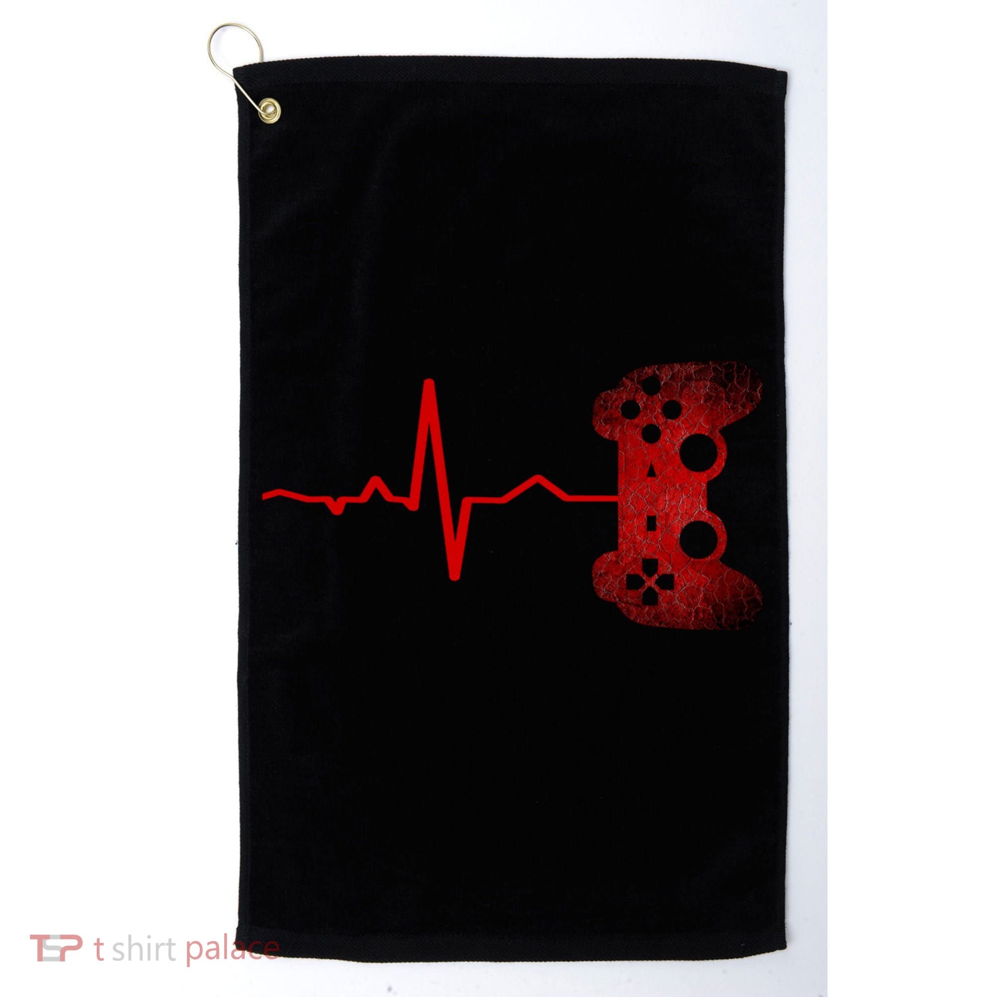 Gamer Heartbeat Video Games Gaming Teens Golf Towel