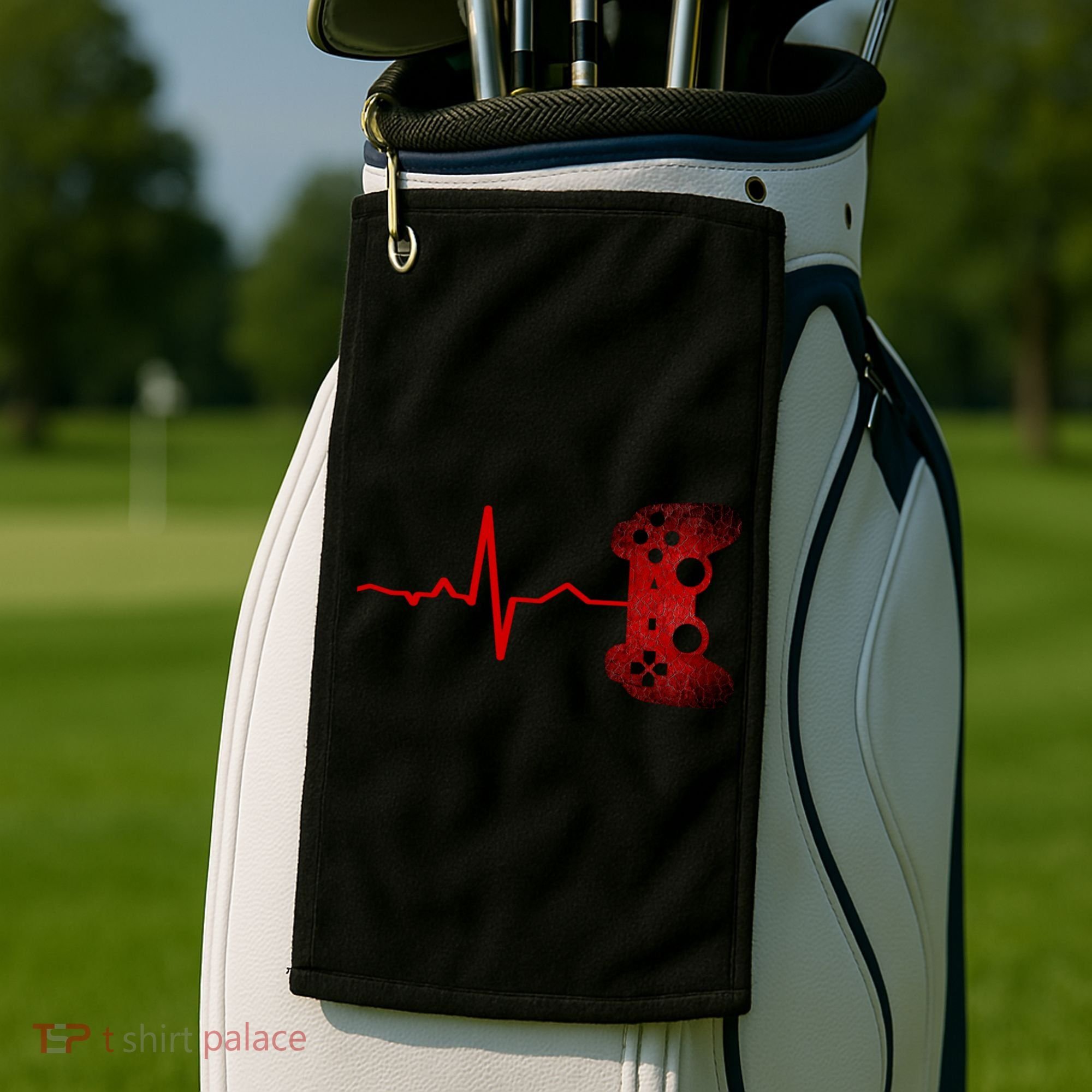 Gamer Heartbeat Video Games Gaming Teens Golf Towel