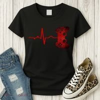 Gamer Heartbeat Video Games Gaming Teens Women's T-Shirt thumb 3